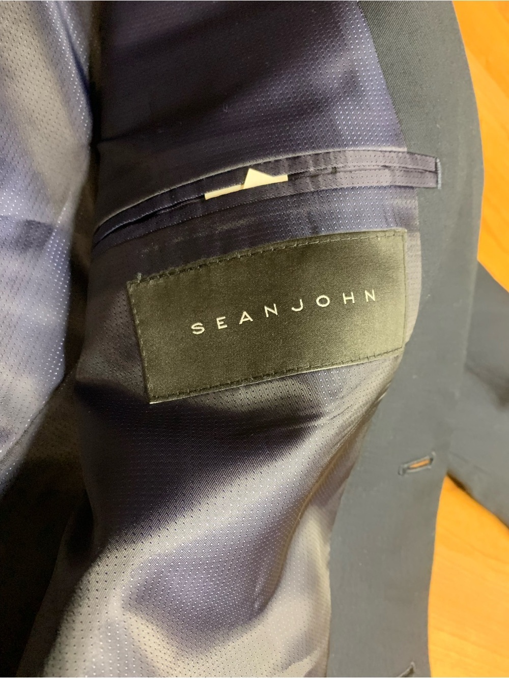 Sean John Navy Blue Two-Button Suit Blazer Jacket - Size 42R - Picture 4 of 10
